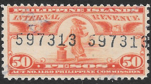 1917-27 50p Philippine Revenue Stamp